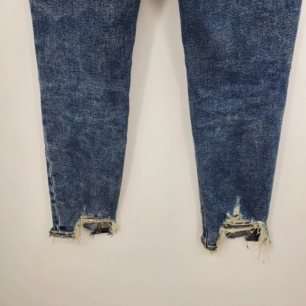 American Eagle‎ Highest Rise Mom Fit Distressed Denim Jeans Size 0